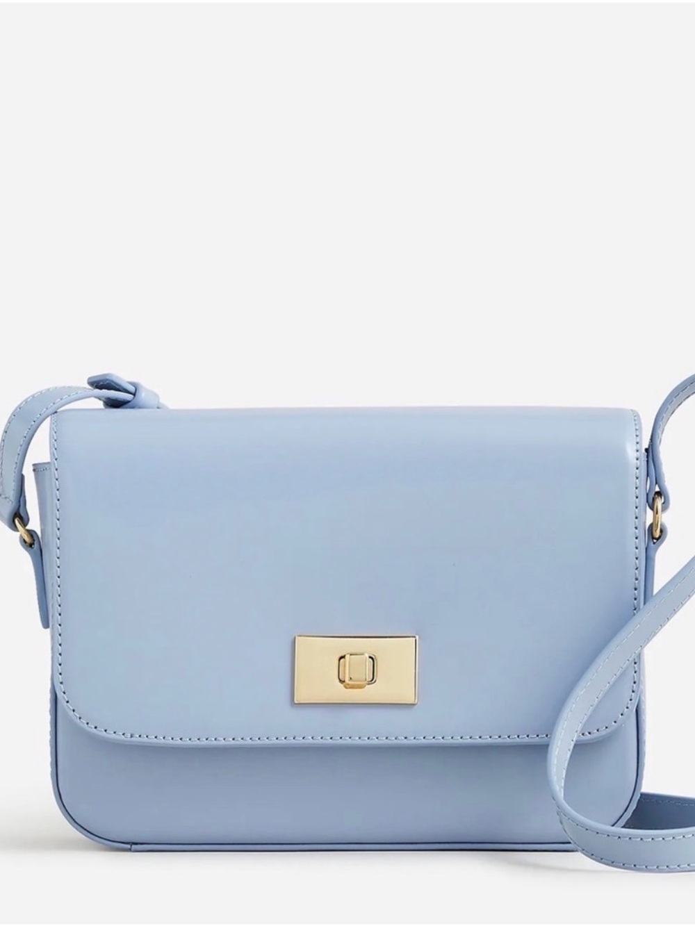 J. Crew Edie Crossbody Bag in Italian Leather - Limited Edition Blue